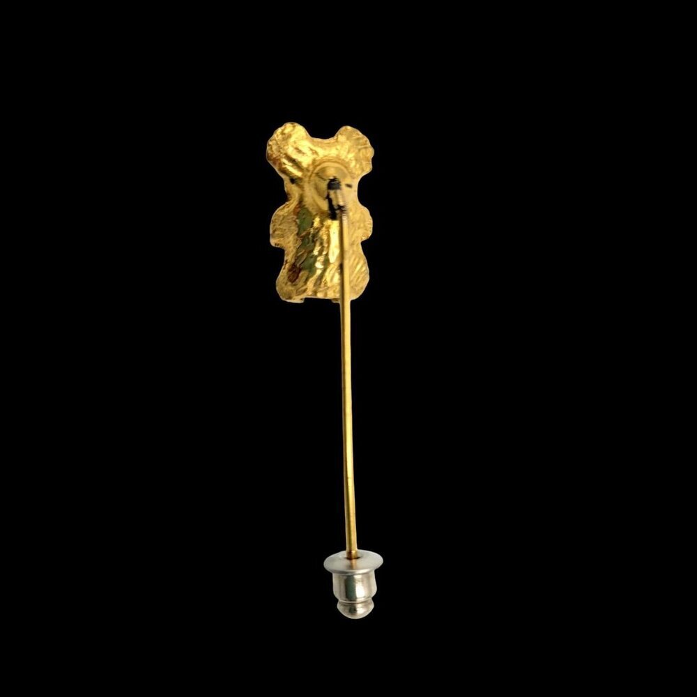 Gold-tone Koala Stick Pin With Opal Accent Secure Clutch Back 1.5" (Koala .75") - Picture 4 of 4